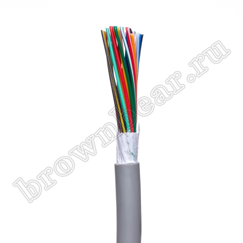 Кабель сигнальный коммуникационный 25 проводов, 28AWG, бухта 50м, неэкранированный, серый - фото 2