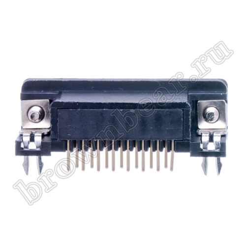 Разъем D-SUB 15 контактов, вилка на плату, прямой угол  9.4мм DRB-15MB фото 3