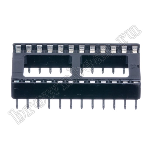 Панелька для микросхем DIP 24, кратно 20 шт. фото 2