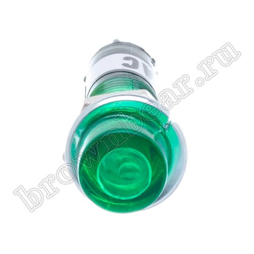 Лампа неоновая  индикаторная с резистором 220В в корпусе, мини, зеленая фото 6