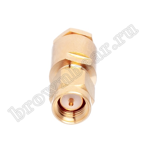 Разъем SMA штекер на кабель RG-58, пайка, Amphenol SMA1141C2-3GT50G-58U-50 фото 4