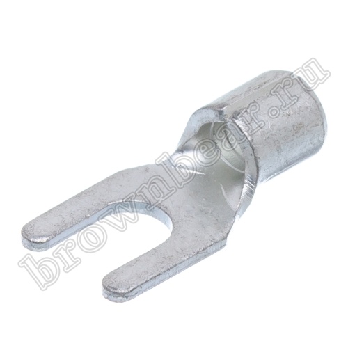 Клемма вилочная обжимная тип "U" 4.3 мм, на провод 4.0 - 6.0 мм², неизолированная, кратно 100шт. TY-5.5-4