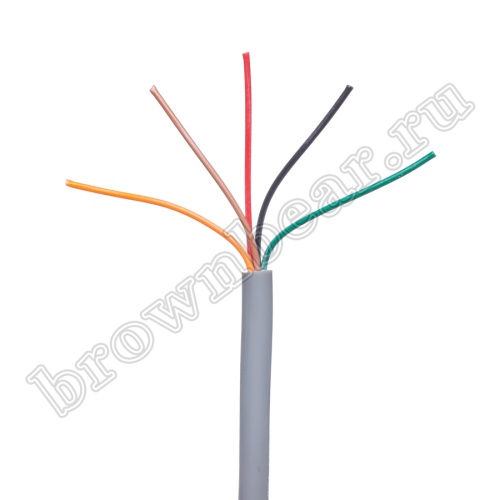 Кабель сигнальный коммуникационный 5 проводов, 28AWG, бухта 50м, неэкранированный, серый SIN YU