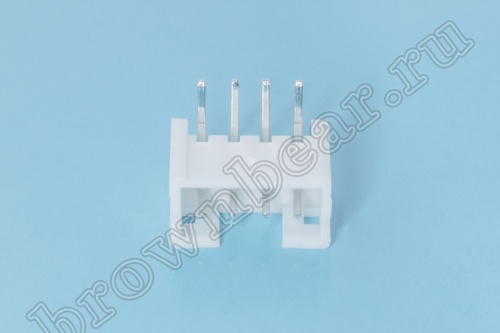 Разъем питания 4 контакта, вилка на плату, прямой угол, шаг 2.0 мм MW-4MR фото 4