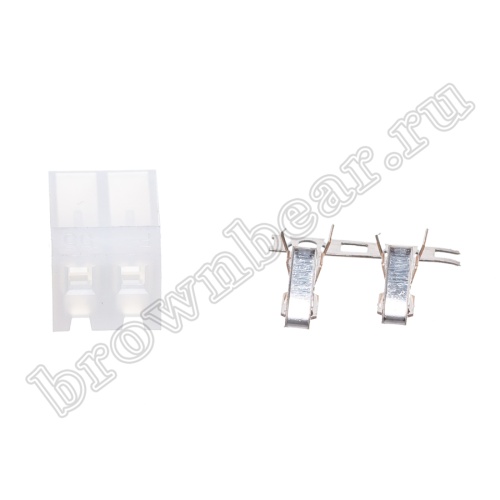 Разъем питания 2 контакта, гнездо на кабель, шаг 3.96 мм PHU-2/2 фото 3