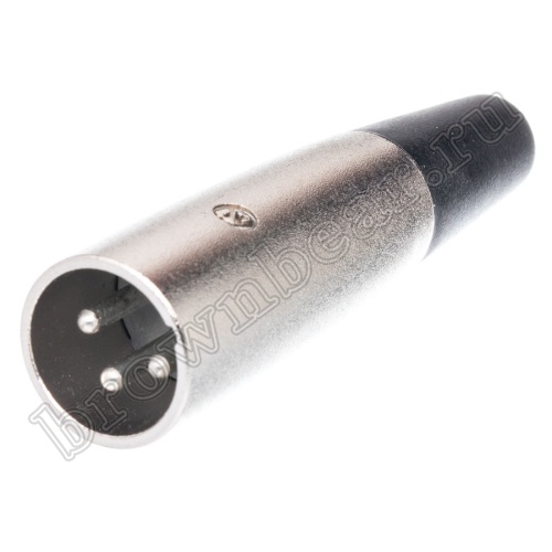 Разъём микрофонный XLR, штекер на кабель, 3 контакта AUD-71