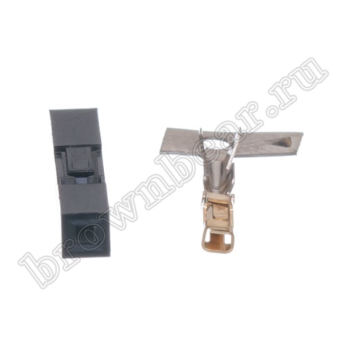 Разъем 1х1 гнездо на кабель, шаг 2.54мм, с контактом фото 2