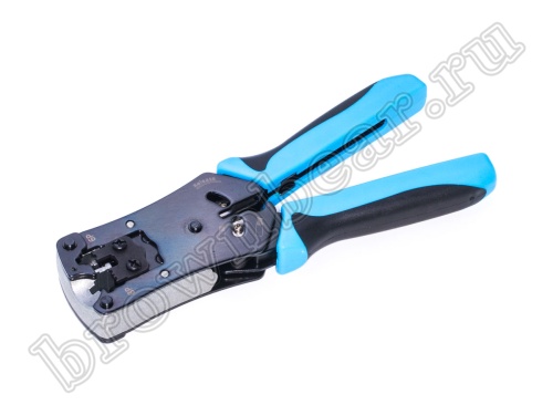 Пресс-клещи (кримпер) для обжима разъемов RJ-10,11,12,45 c храповым механизмом HT-N468B