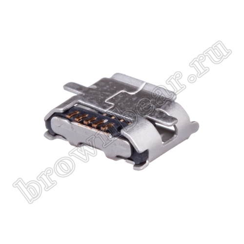 Разъем micro USB, гнездо на плату, поверхностный монтаж, 5 контактов USB/Mc-1J фото 3