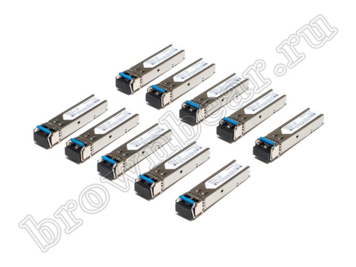 MGB-LX-10PCS Модуль SFP одномодовый, 1Гб/с, разъём 2хLC, 1310нм, mini GBIC, 20км, упаковка 10 штук