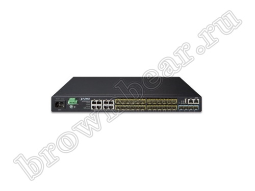 XGS3-24242 Управляемый L3 стекируемый коммутатор Planet, 24 порта SFP 100/1000Мбит/с, 12 combo RJ-45/SFP портов 100/1000Мбит/с, 4 порта SFP+ 10Гбит/с фото 3