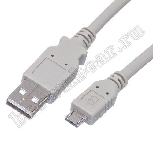 Кабель интерфейсный USB, type А - type micro USB, вилка - вилка, 0.3 метра фото 3