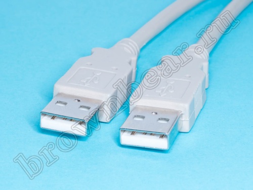 Кабель (шнур) USB, тип А - А, вилка - вилка, 3 метра