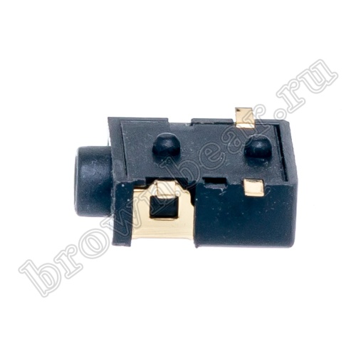 Разъём 2.5мм гнездо mini Jack на плату, поверхностный монтаж, стерео, 3 контакта AUB-35 фото 2