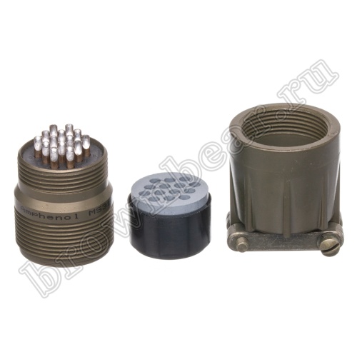 Разъём Amphenol серии MS 14 контактов, розетка на кабель, тип 20, наружная резьба MS3101E-20-27S фото 6