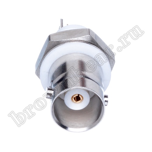 Разъем BNC гнездо на приборный блок, под пайку,  изолированный BNCI-BJ фото 6