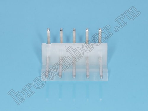 Разъем питания 5 контактов, вилка на плату прямой угол, шаг 5.08 мм MPW-5R фото 4