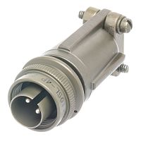 Разъём Amphenol серии MS, 2 контакта, вилка на кабель, тип 10SL, резьбовой MS3106E-10SL-4P