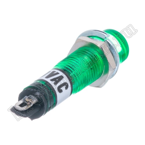 Лампа неоновая  индикаторная с резистором 220В в корпусе, мини, зеленая фото 3