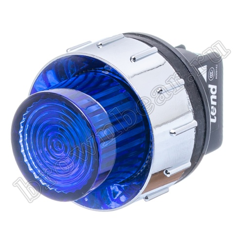 Лампа неоновая индикаторная 220В, d 25 мм, голубая