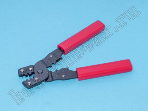 Пресс-клещи (кримпер) для обжима неизолированных клемм и контактов на провод 10-22 AWG HT-202B фото 2
