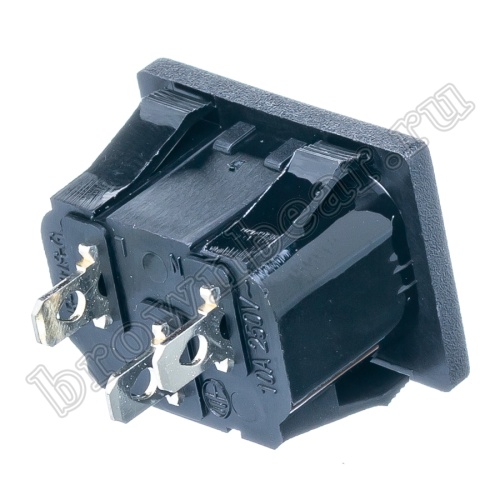 Разъем питания IEC C14, вилка на блок, крепление защелка, 10A фото 6