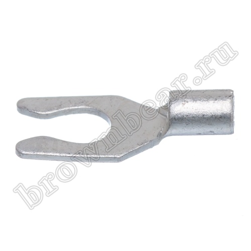 Клемма вилочная обжимная тип "U" 4.3 мм на провод 0.5 - 1.5 мм² с защелкой, неизолированная, кратно 100шт. TYL-1.25-4 фото 6