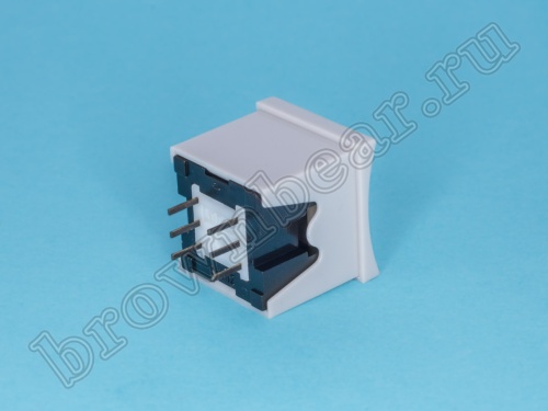 Кнопка мини без фиксации, зеленая в сером корпусе PSM2-0-E-G   фото 3