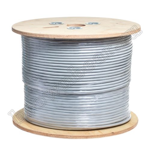 Кабель Витая пара, 4 пары, медный, 6 категория, экранированный, серый, PCnet, бухта 305м PCnet фото 4