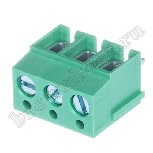 Клеммник винтовой на плату, 3 контакта, 5.0 мм TB-11B