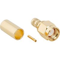 Разъем RP-SMA Amphenol, гнездо на кабель RG-58, обжимной, позолоченный 132113RP