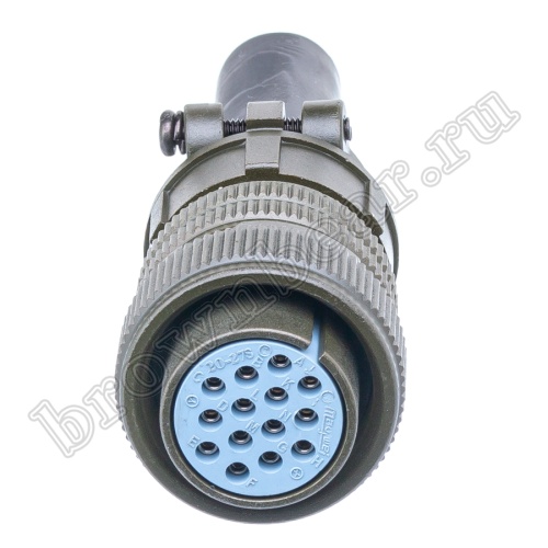 Разъём промышленный круглый MIL-5015 серии MS 14 контактов, гнездо на кабель фото 6