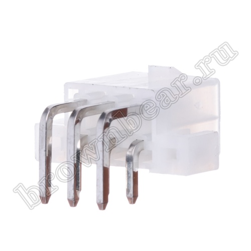 Разъем питания Mini-Fit 6 контактов, вилка на плату, прямой угол, под винты, шаг 4,2мм MF-6MRB фото 5