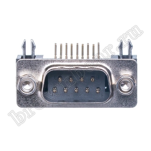 Разъем D-SUB  9 контактов, вилка на плату, прямой угол  7.2мм DRB-9MA фото 3
