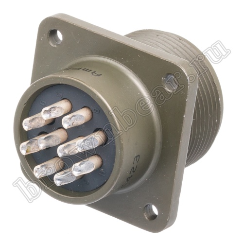 Разъём Amphenol серии MS, 10 контактов, вилка на блок, тип 18, резьбовой MS3102E-18-1P фото 4