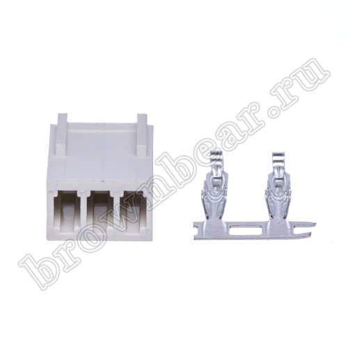 Разъем питания 3 контакта, гнездо на кабель, шаг 2.54 мм HU-3 фото 5