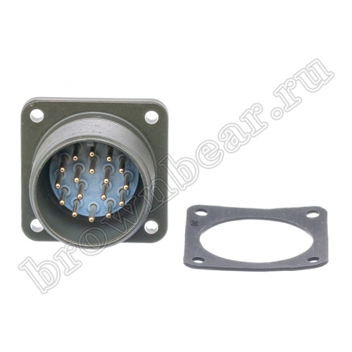Разъём промышленный круглый MIL-5015 серии MS 17 контактов, вилка на блок фото 2