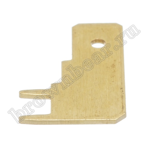 Клемма плоская 6.3 мм, вилка на плату угловая, кратно 100шт., РП-П TA-MR2 фото 2