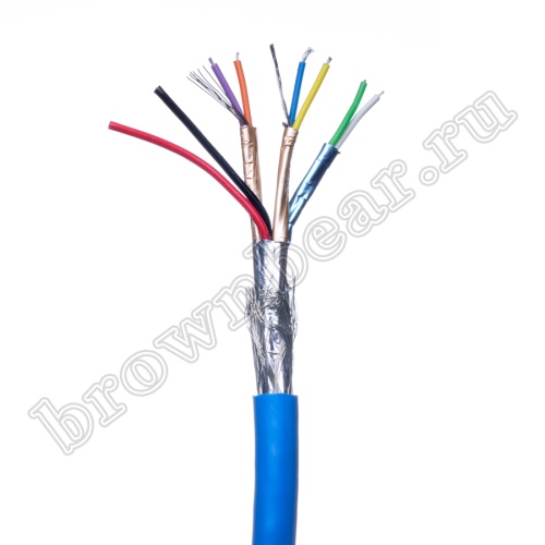 Кабель сигнальный USB 3.0  8 проводов, бухта 50 м, синий PCnet