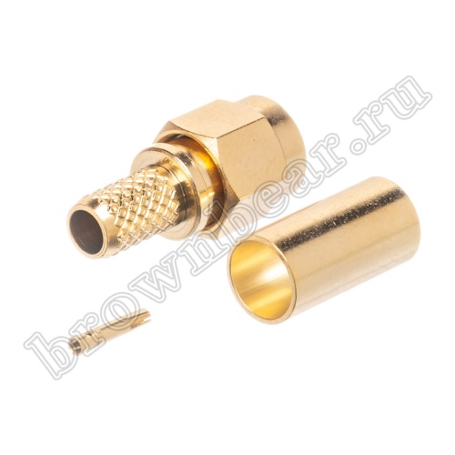 Разъем RP-SMA гнездо на кабель RG-58, обжимной, позолоченный RP-SMA-C58JG фото 7