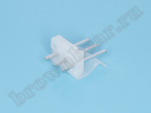 Разъем питания 3 контакта, вилка на плату, шаг 3.96 мм PWL-3 фото 3