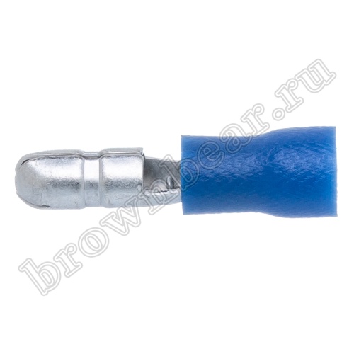 Клемма штекерная обжимная тип "B" 4.0 мм вилка на провод 1.5 - 2.5 мм², изолированная, кратно 100шт. TBI-2-4M фото 2