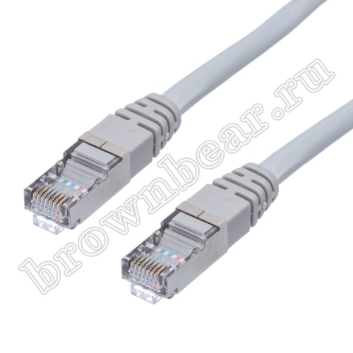 Патч-корд FTP RJ-45, категория 5e, экранированный, литой, 1 метр, серый  фото 2