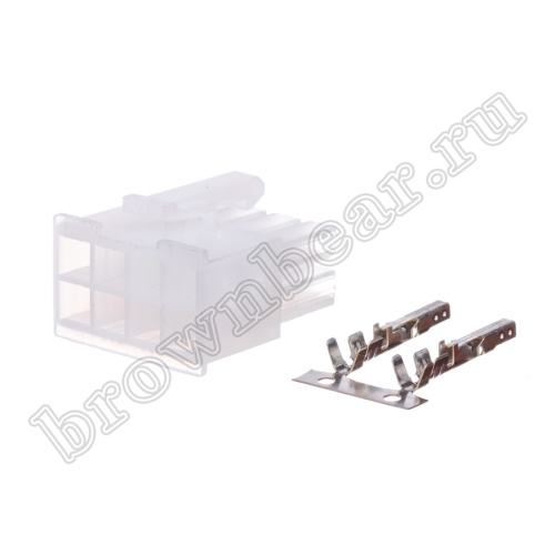 Разъем питания Mini-Fit 8 контактов, гнездо на кабель, шаг 4,2мм MF-8F фото 4