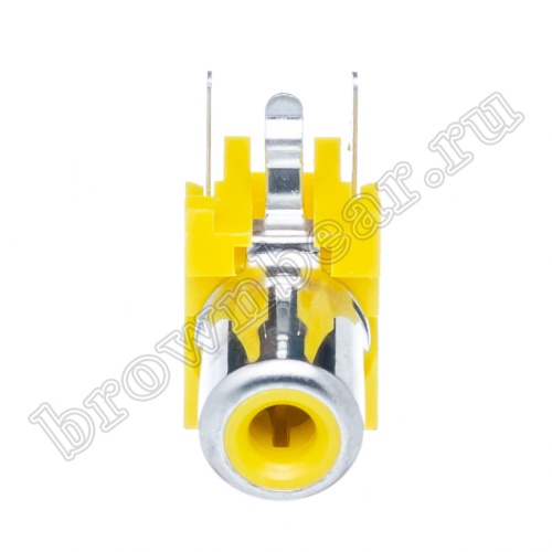 Разъем RCA-тюльпан, гнездо на плату, желтый RP-4-Y фото 3