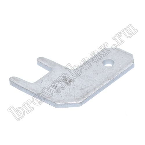 Клемма плоская 4.9 мм, вилка на плату, угловая, кратно 100шт., РП-П TA-4.9MR фото 2