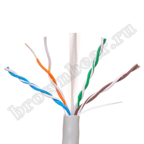 Кабель Витая пара, 4 пары, медный, 6 категории, серый, PCnet, бухта 305м  PCnet фото 6