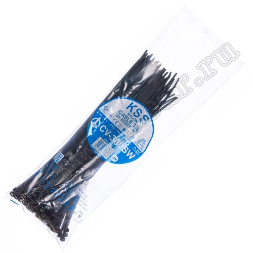 Стяжка (хомут) нейлоновая 300 х 4.8 мм, UV защита, черная, упаковка 100 шт. CV-300SW-UV фото 5