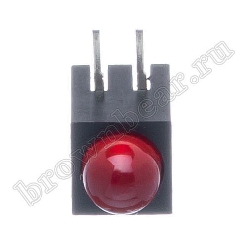 Светодиод в корпусе индикаторный на плату, красный, 25.0 mcd фото 2