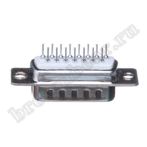 Разъем D-SUB  15 контактов, вилка на плату, вертикальный DBB-15M фото 5